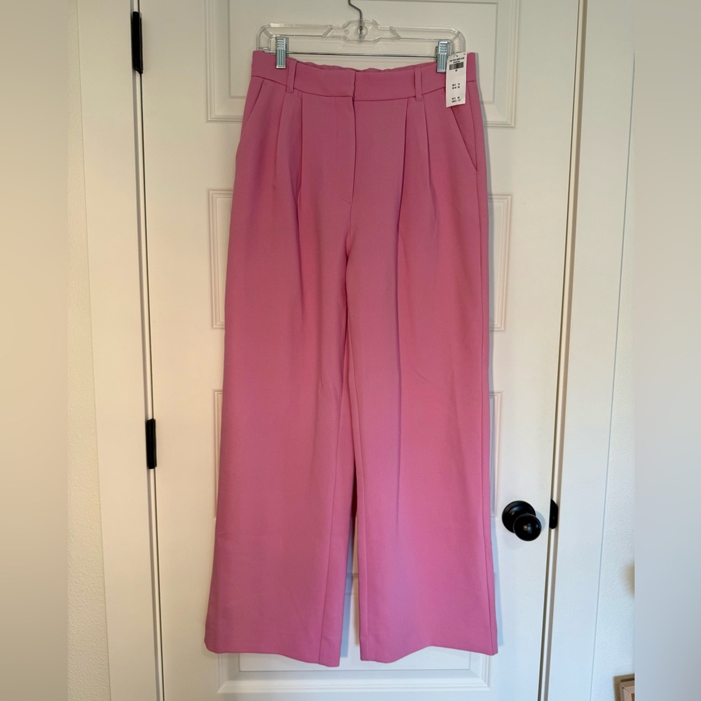 NWT Abercrombie & Fitch Pink Wide Leg Trouser